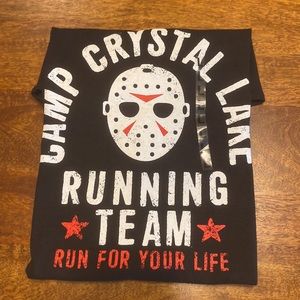 New Friday The 13Th Camp Crystal Lake T-Shirt Men’s Larg Run For Your Life Jason